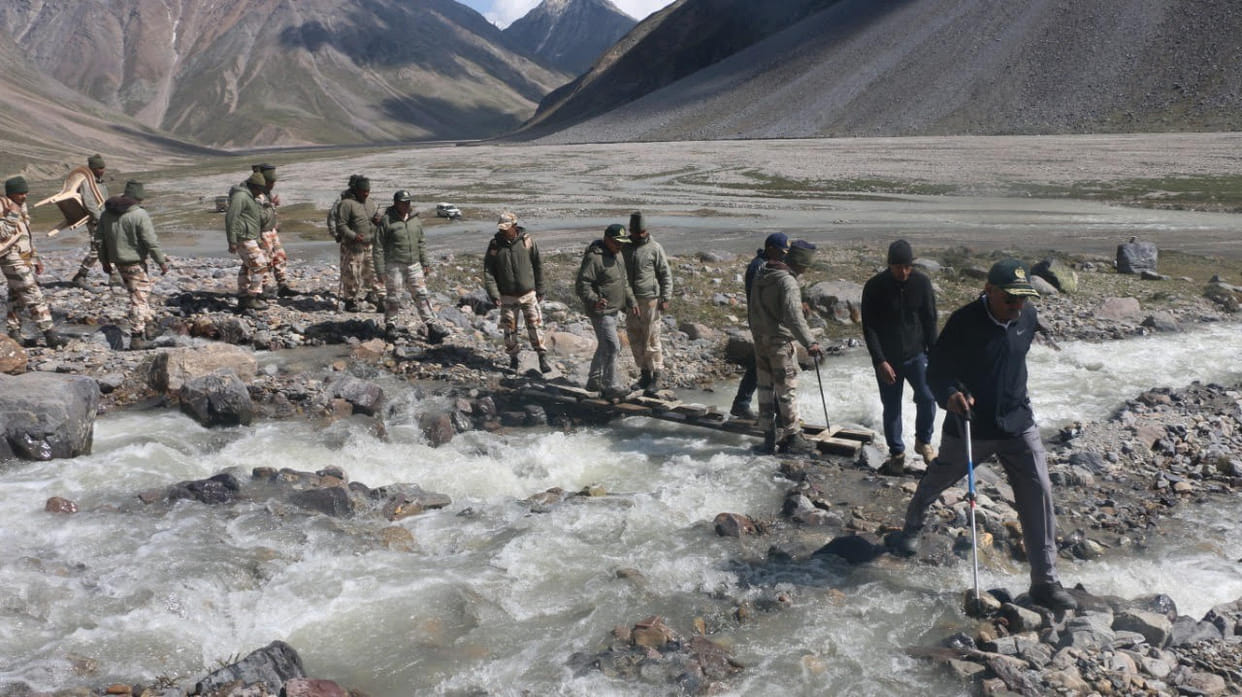 ITBP DG SS Deswal reached high altitude area on foot to meet jawans
