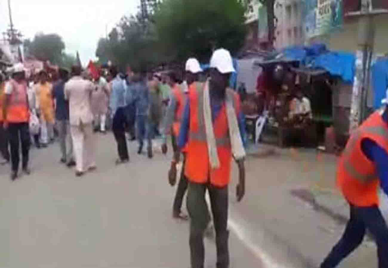 BJP cleanliness campaign in hardoi