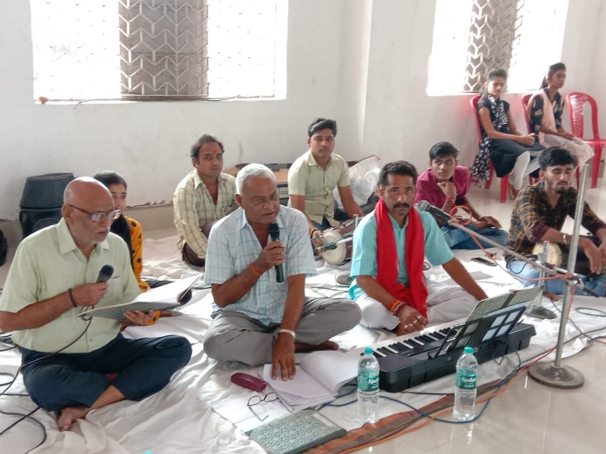 preparations for ramlila dussehra rehearsal in direka varanasi