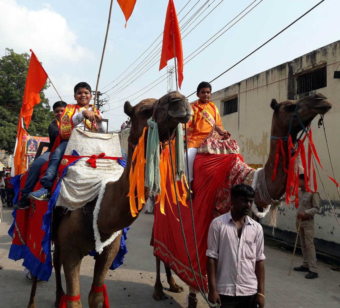 A grand procession was organized on Agrasen Jayanti