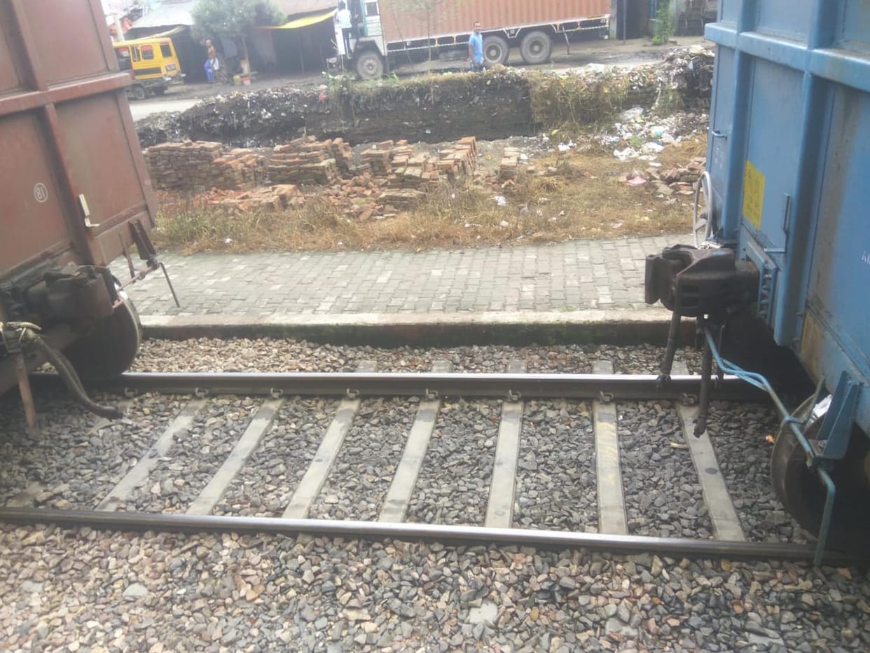 The freight train in Araul is divided into two