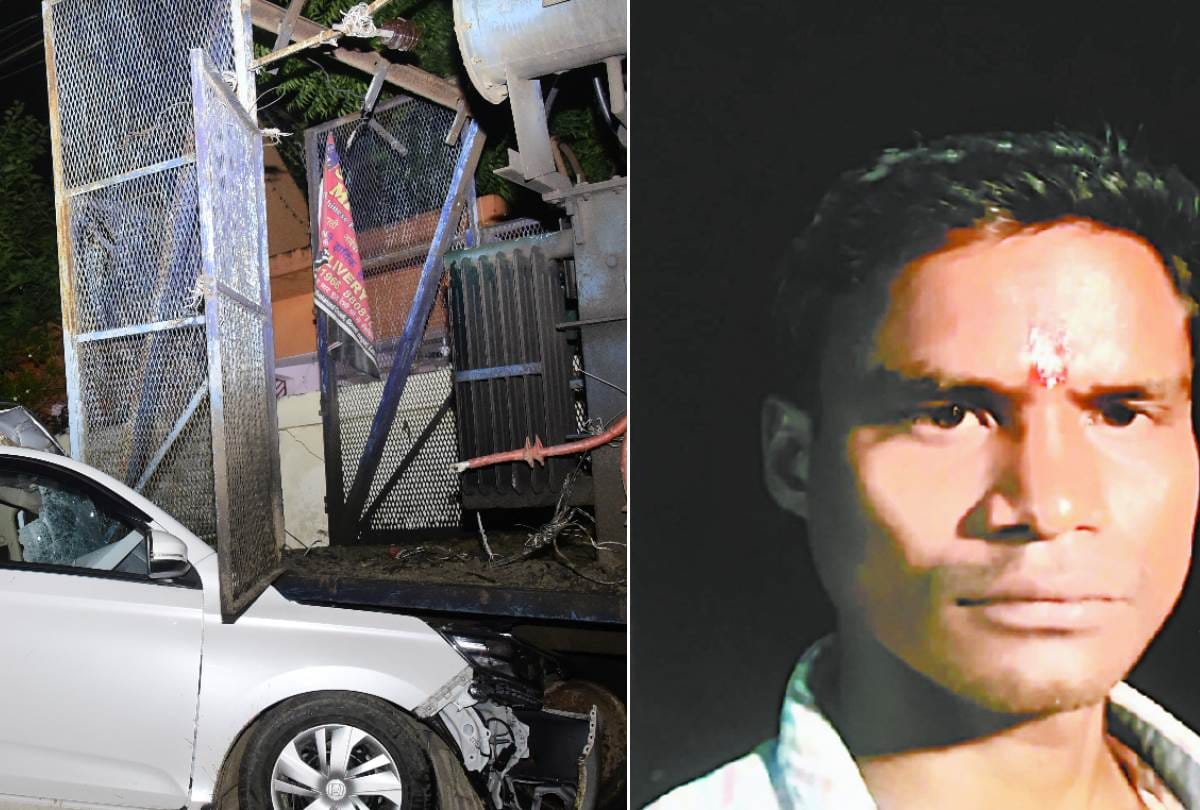 car driver died in road accident in lucknow