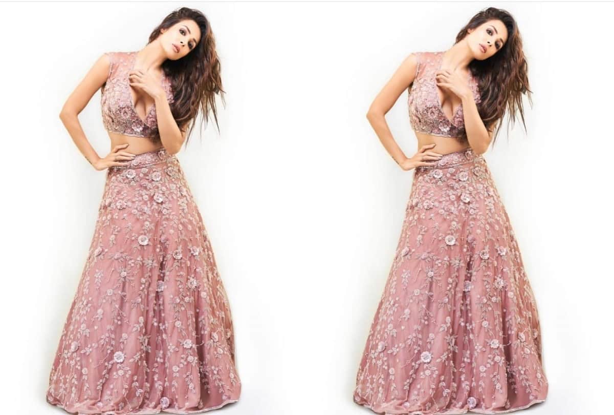 malaika arora latest photoshoot in red lehenga navratri