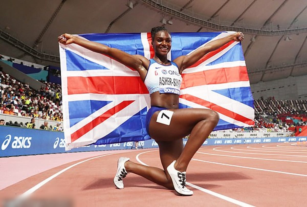 Dina Asher Smith gets emotional after winning 200m gold at World Athletics Championships
