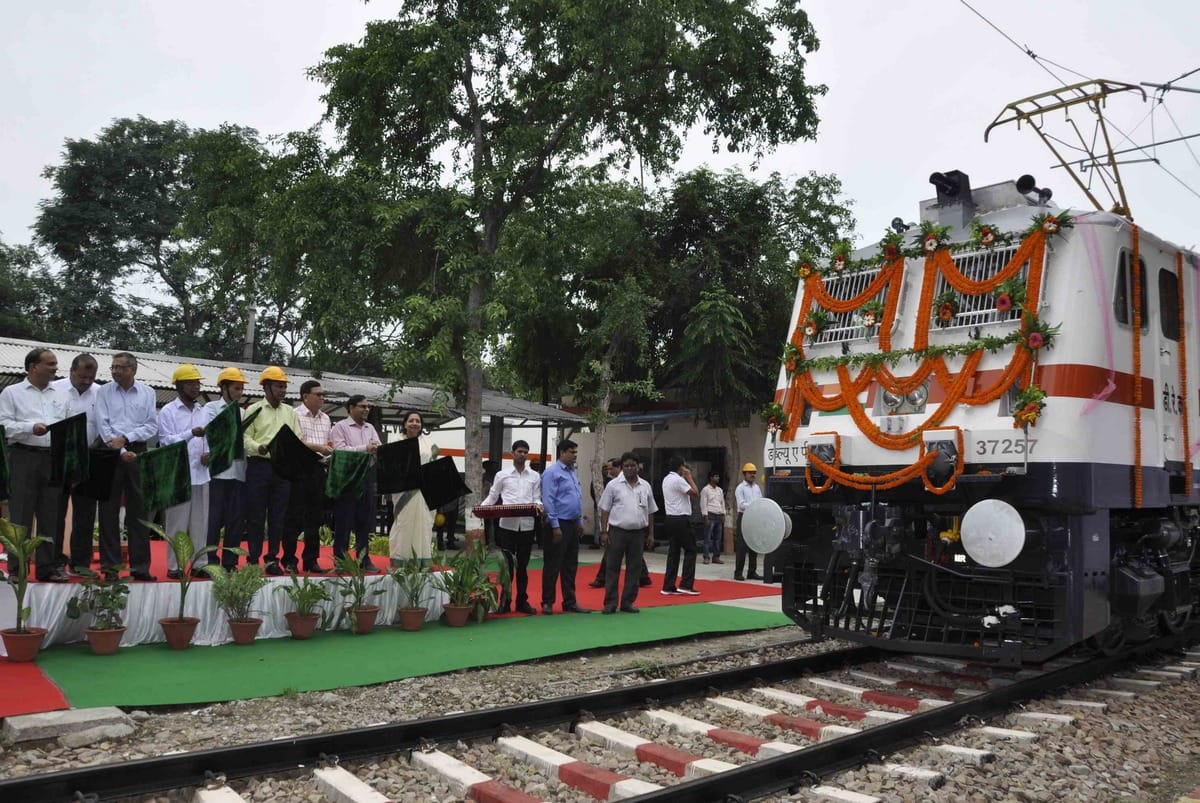direka varanasi 300th electric rail engine inaugurated on Gandhi Jayanti