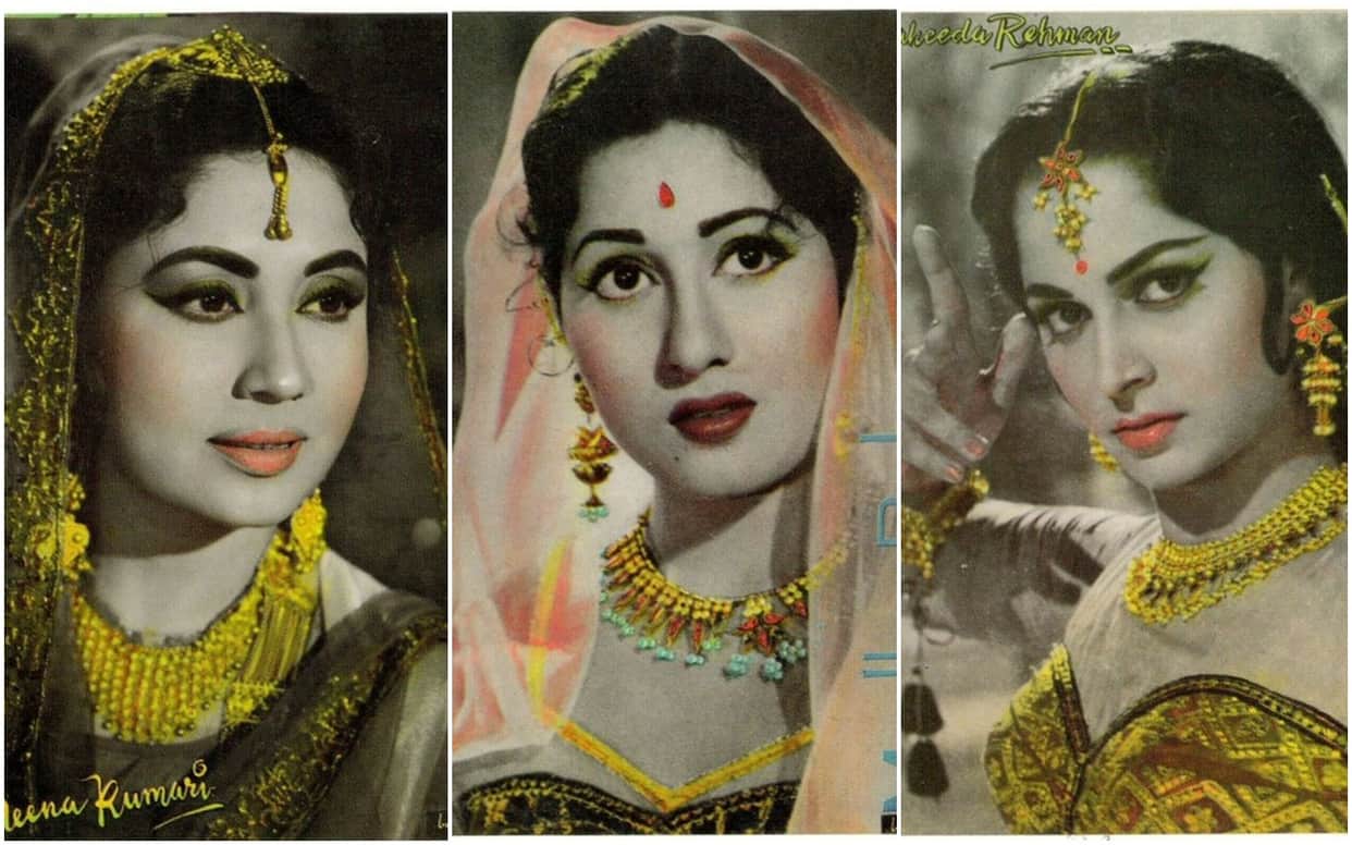 Throwback Thursday Madhubala Meena Kumari Waheeda Rehman AshaParekh postcard picture