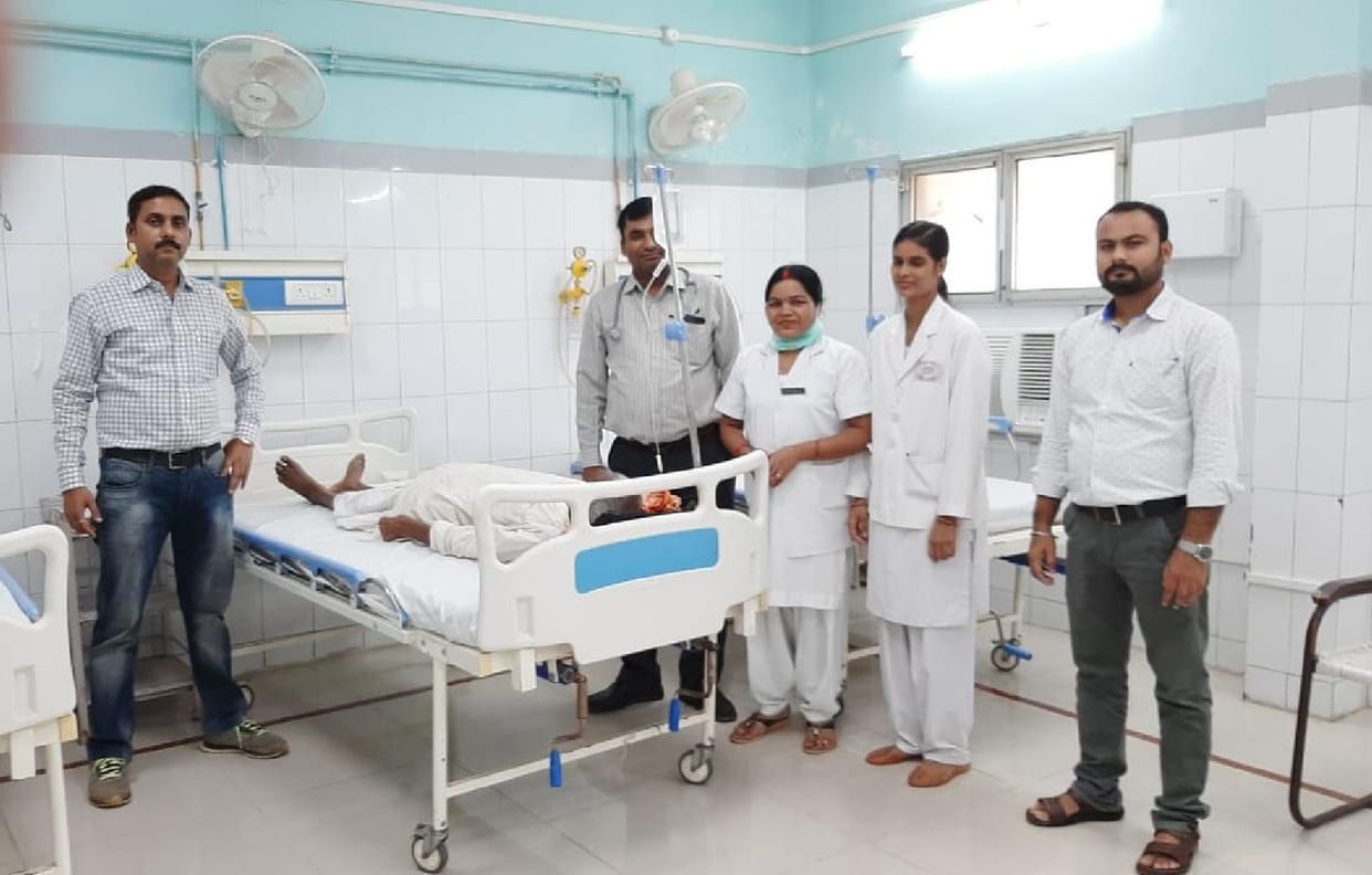 Chemotherapy done for the first time in a district with a cancer patient