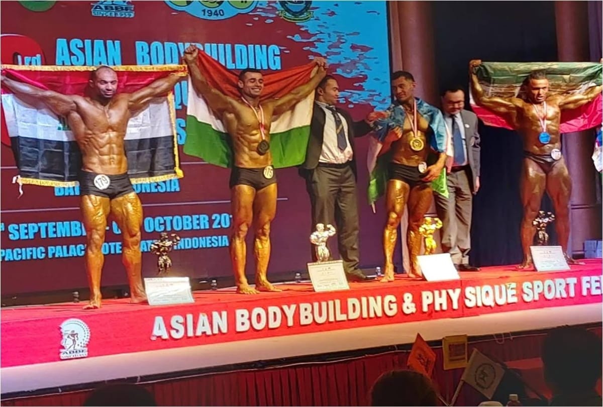 Indian Army Major Abdul Quadir Khan won Silver Medal at Asian Body Building Sports Championship