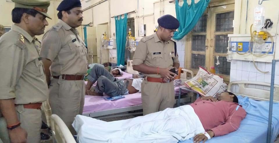 sharp shooter injured in police attack