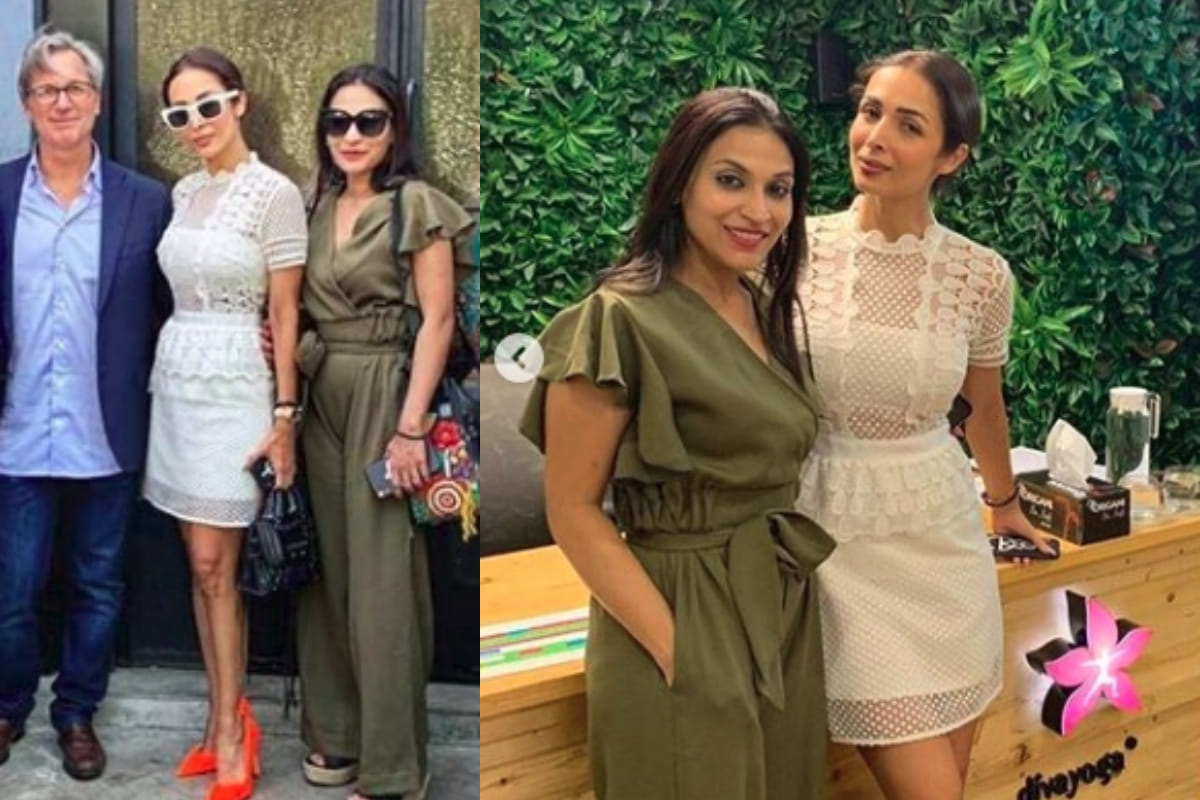 malaika arora looks vivacious and gorgeous in white knee length dress