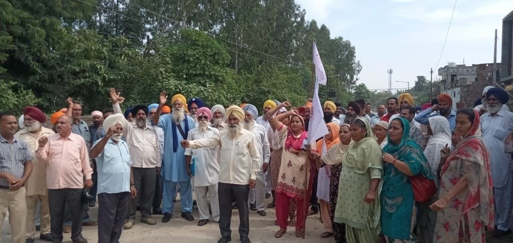 Protest of farmer and labours in Gurdaspur