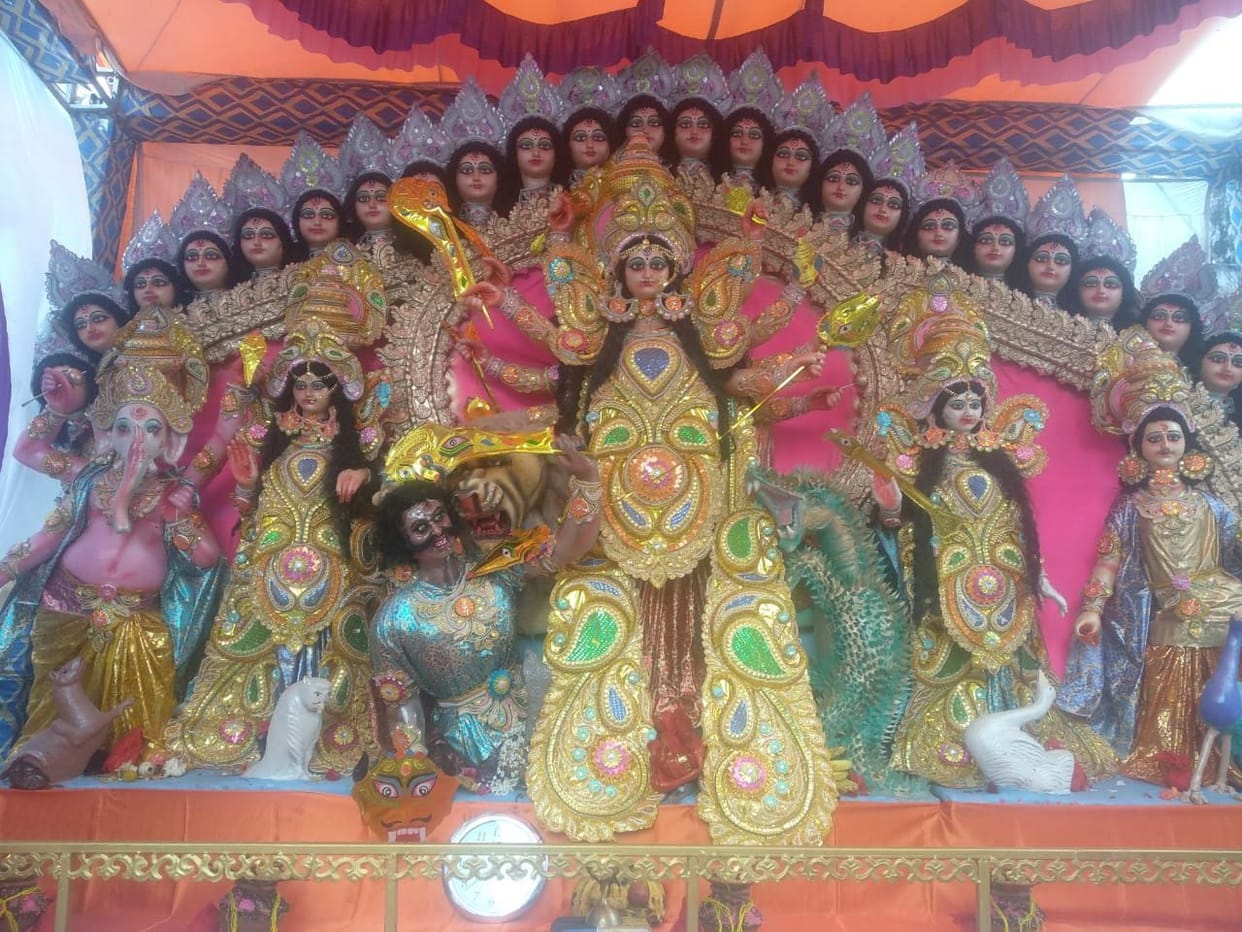 The Darbar of Durga Maa dressed in 1484 pandals