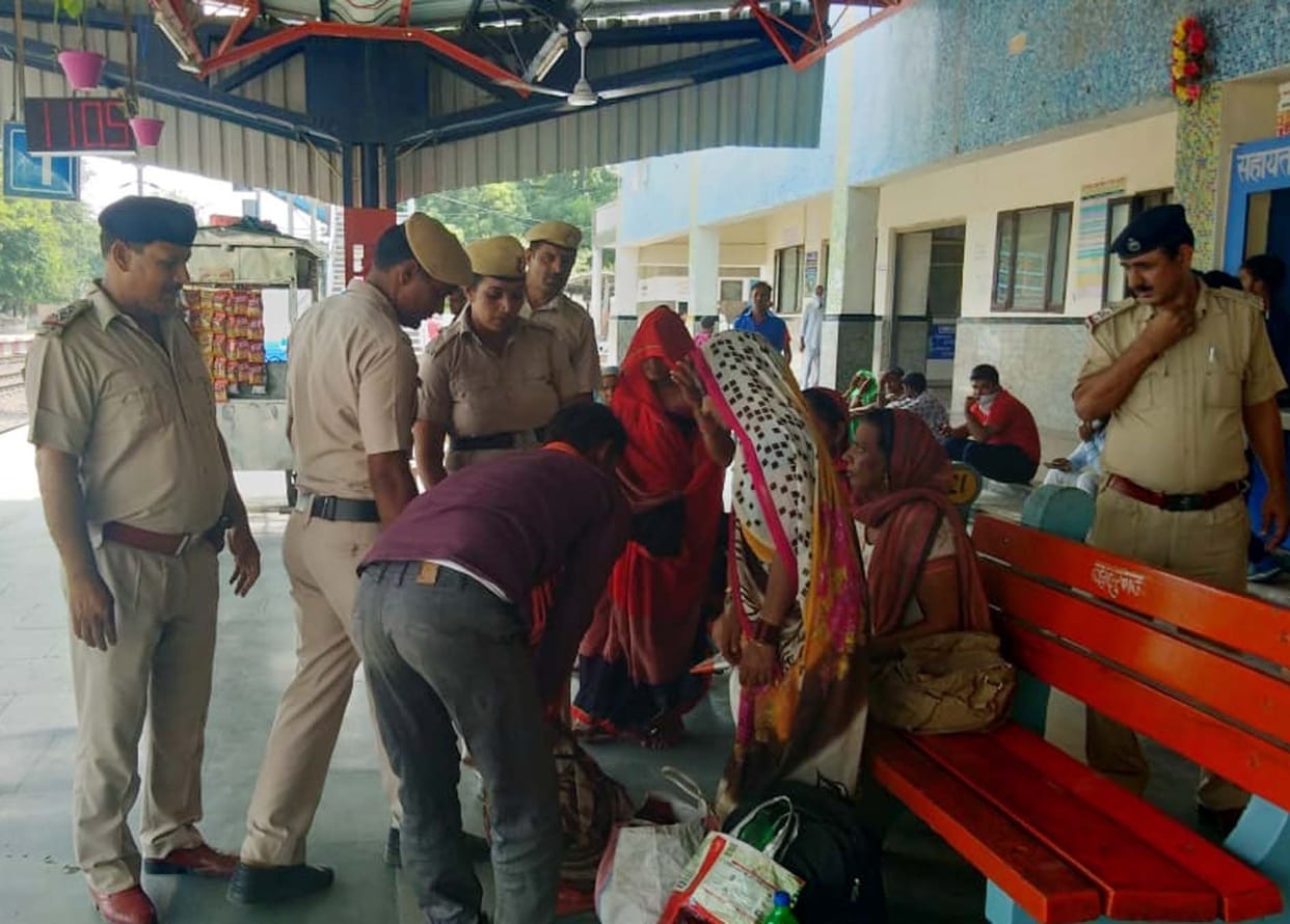alert at bahadurgarh railway station due to terror attack