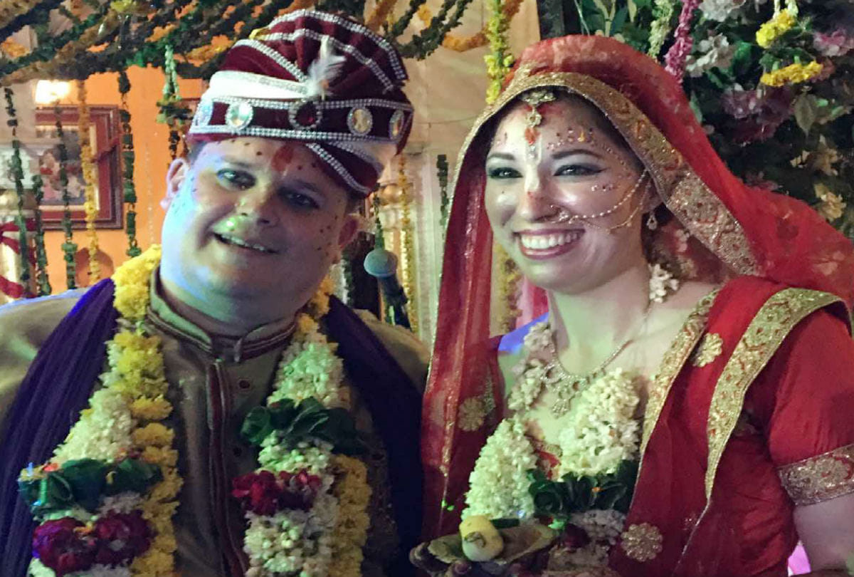switzerland couple got married in hindu customs in mathura