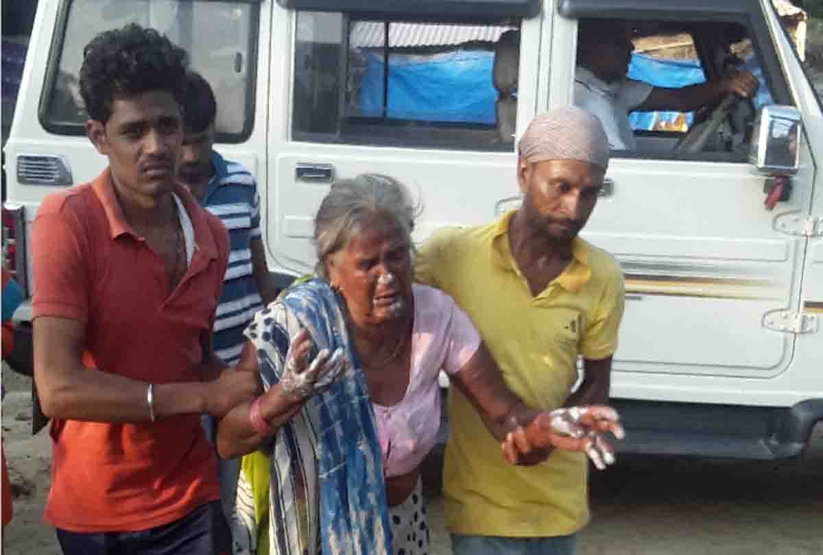 Woman set fire by adopting innocent son
