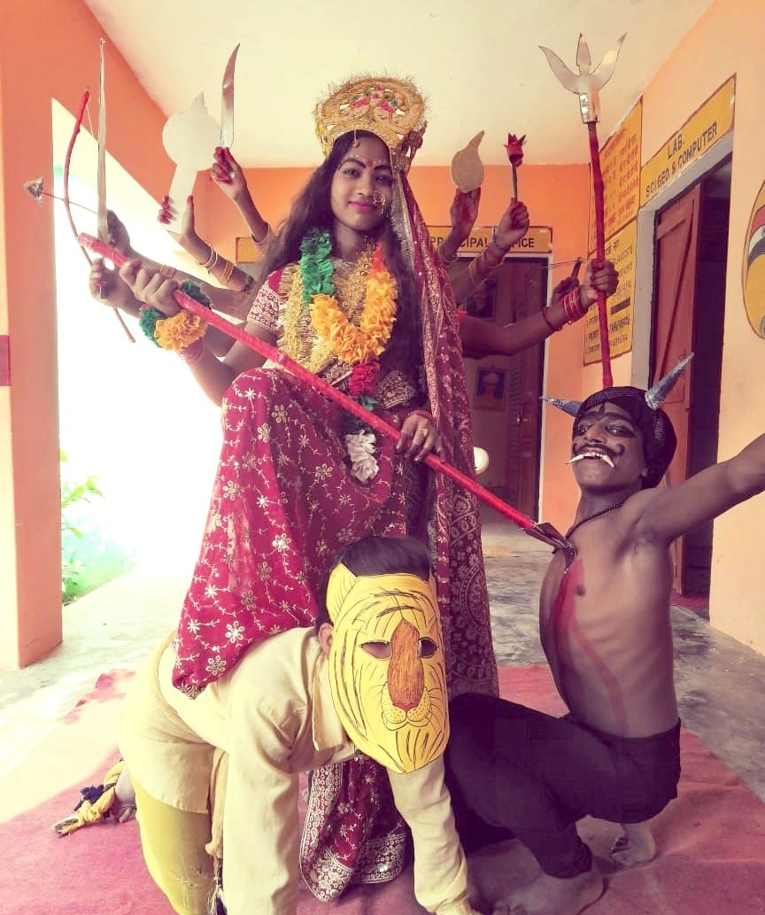 Durga pandals adorned in the city with crowds of devotees