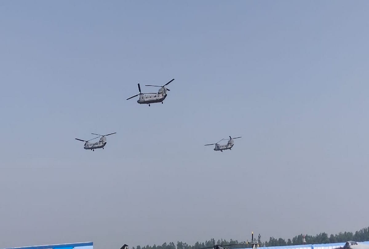 aerial salute to Chief of Air Staff during full dress rehearsal Ghaziabad Air Force Day see photos