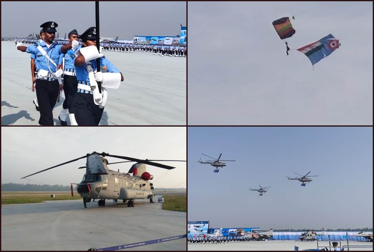aerial salute to Chief of Air Staff during full dress rehearsal Ghaziabad Air Force Day see photos