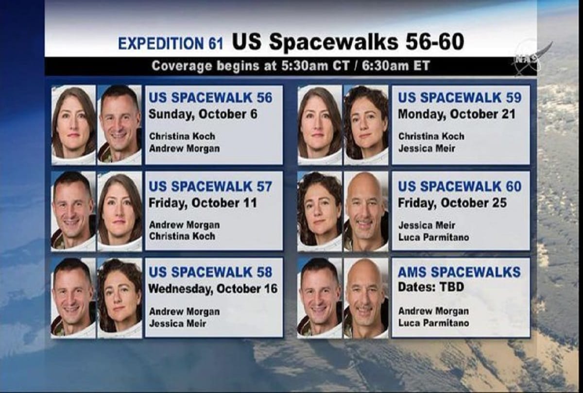 NASA History in Space, women astronauts in International Space Station ISS to do spacewalk together