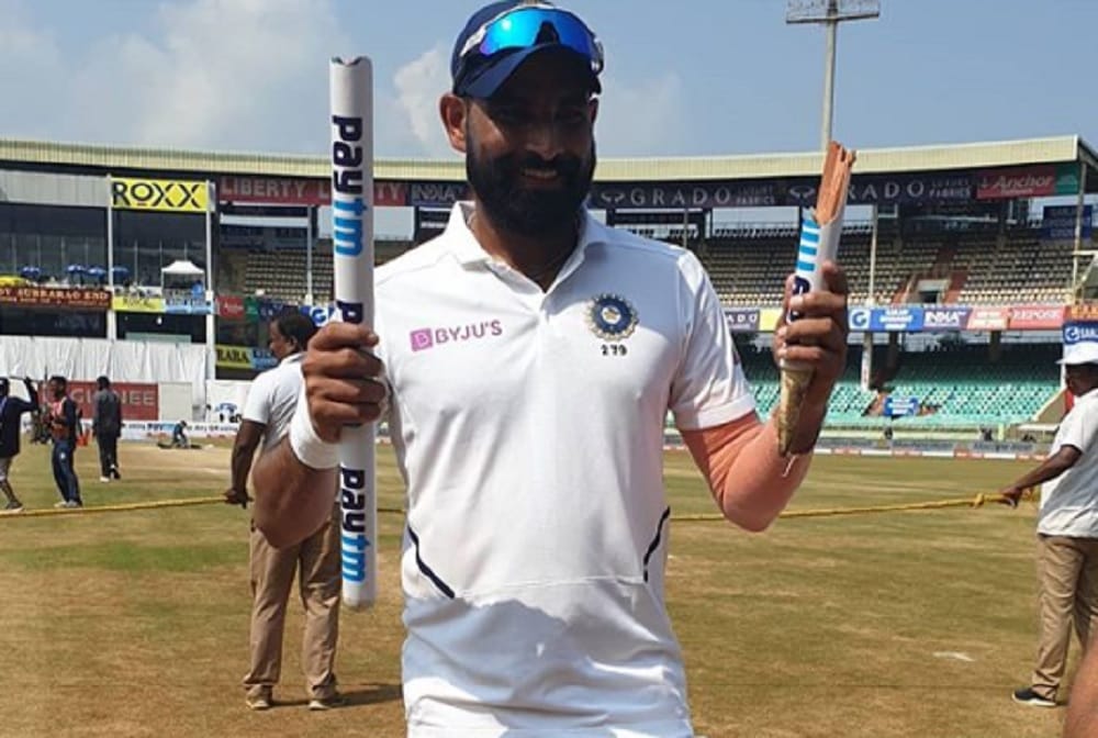 india vs South Africa: Five-star Mohammed Shami poses with broken stump