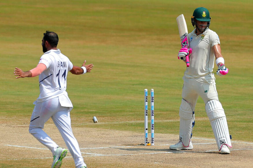 india vs South Africa: Five-star Mohammed Shami poses with broken stump