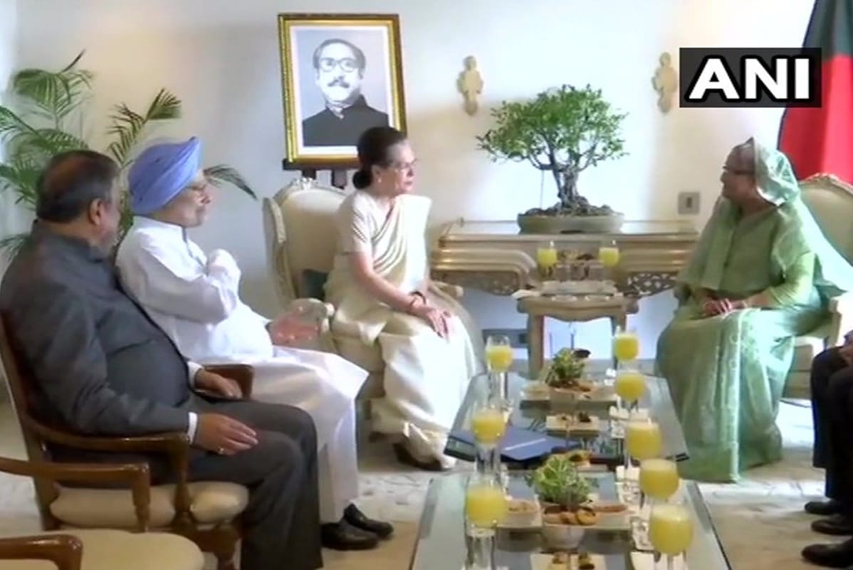 Sheikh Hasina met with Sonia Gandhi, Manmohan Singh, Priyanka Gandhi Vadra and Anand Sharma in delhi