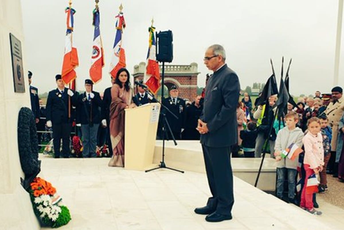 India and France paid homage to Indian soldiers who fought in World War 1 and made supreme sacrifice