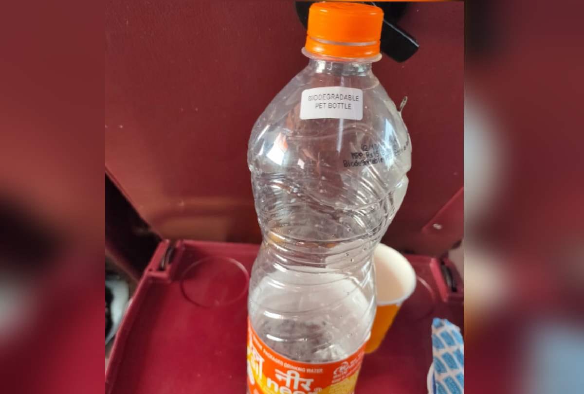 railway planning to supply water in biodegradable bottles