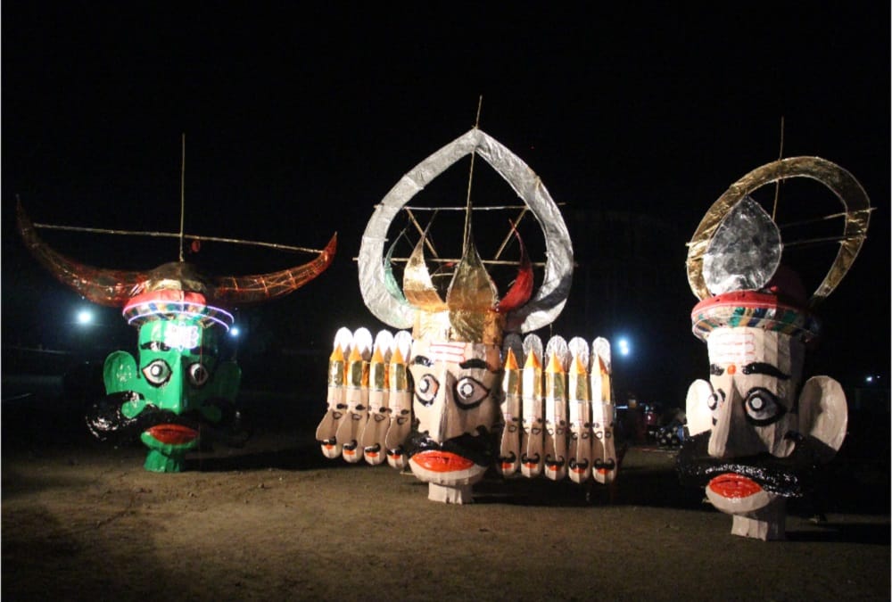 Dussehra 2019  Lanka Dahan With Laser Light and 60 feet Ravan fight War in dehradun