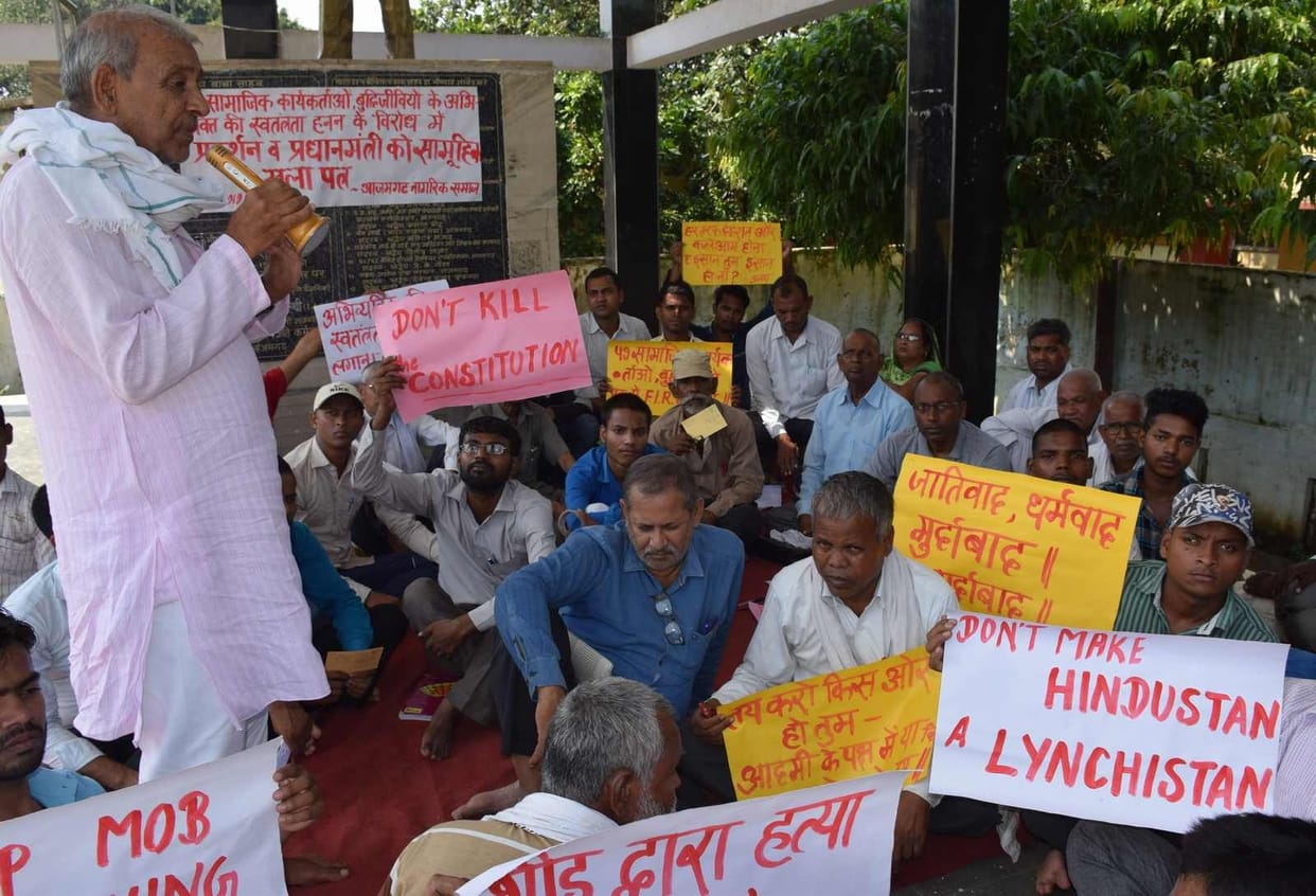 Demonstration against freedom of speech violation