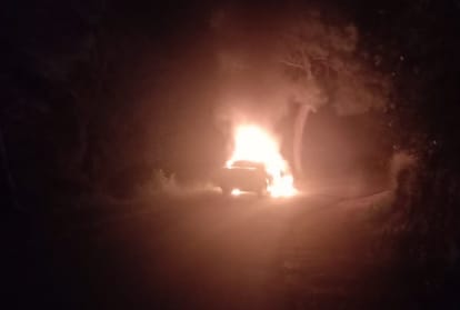 HRTC bus Tyre caught fire in chamba himachal pradesh