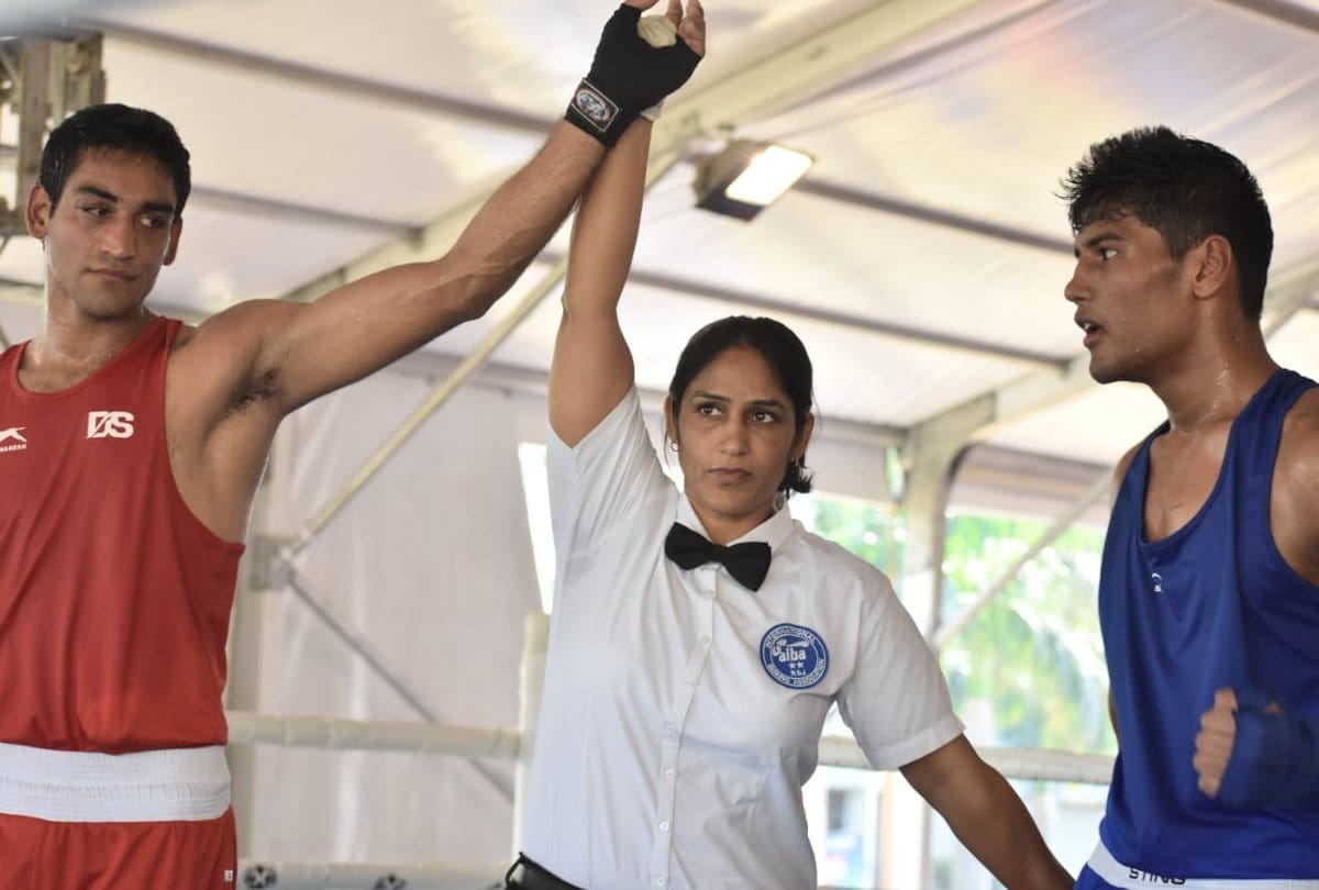National Boxing Championship in Baddi Solan ashish chaudhary in quarter final