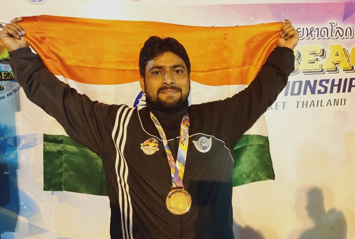 Sooraj Prakash Srivastava won bronze in 1st World Beach Pencak Silat Championship 2019 at phuket