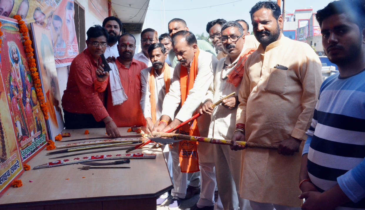 Shiv Sena worshiped arms
