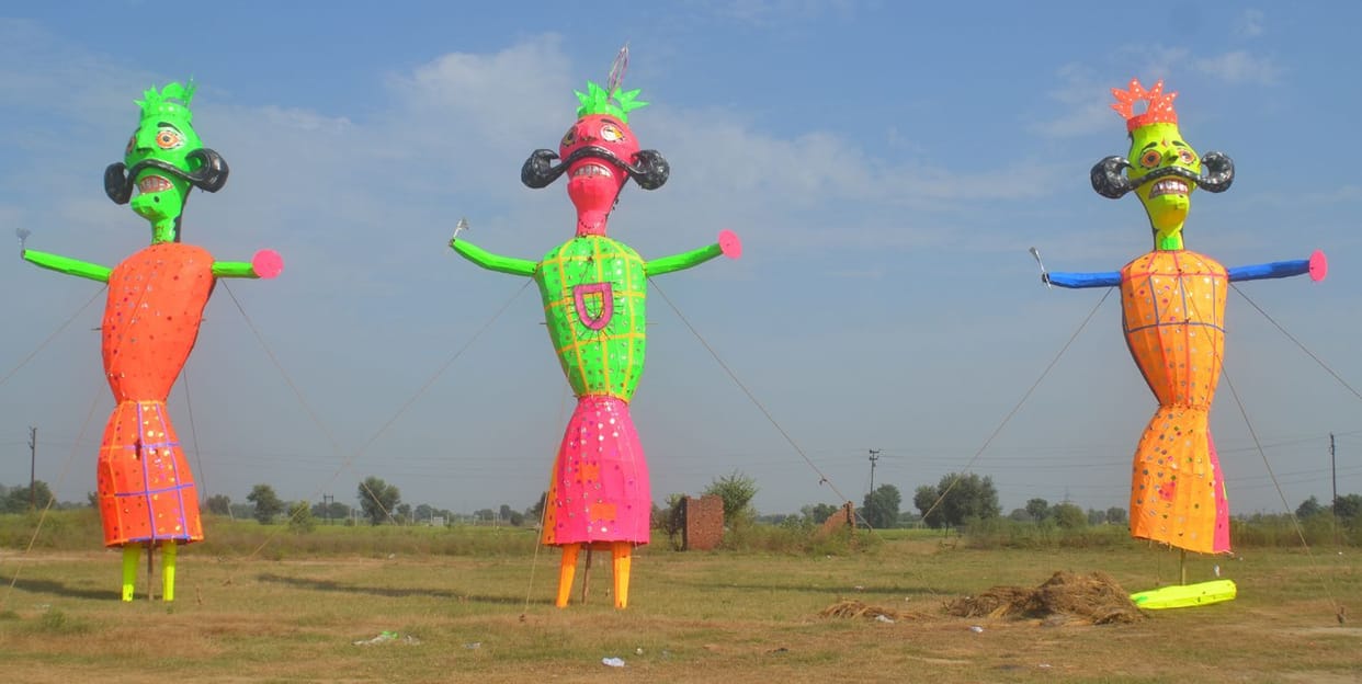 dashanan ke putle 15 jagahon par jaleninge