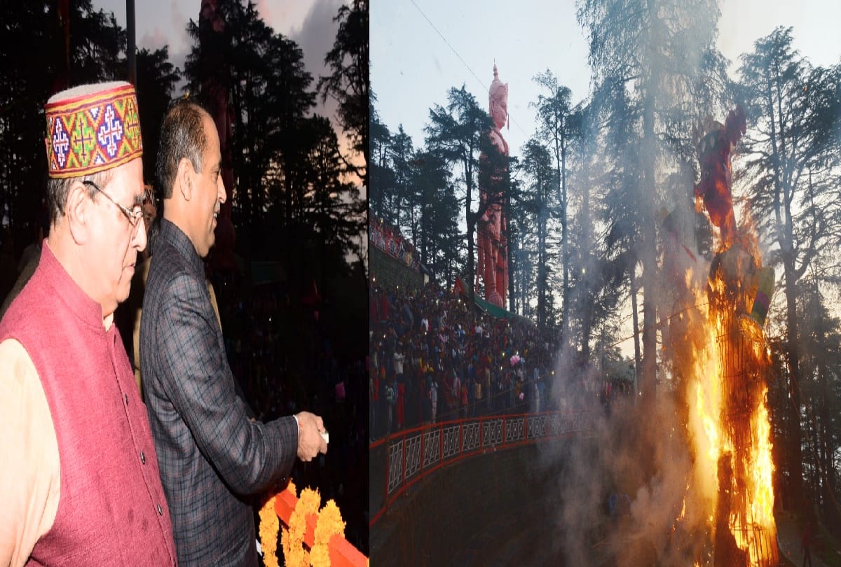 dussehra 2019: Ravana burnt on Dussehra festival in shimla city