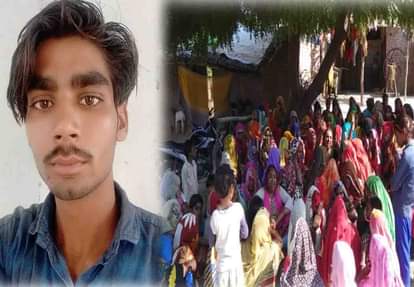 मृतक की फाइल फोटो व बिलखते परिजन