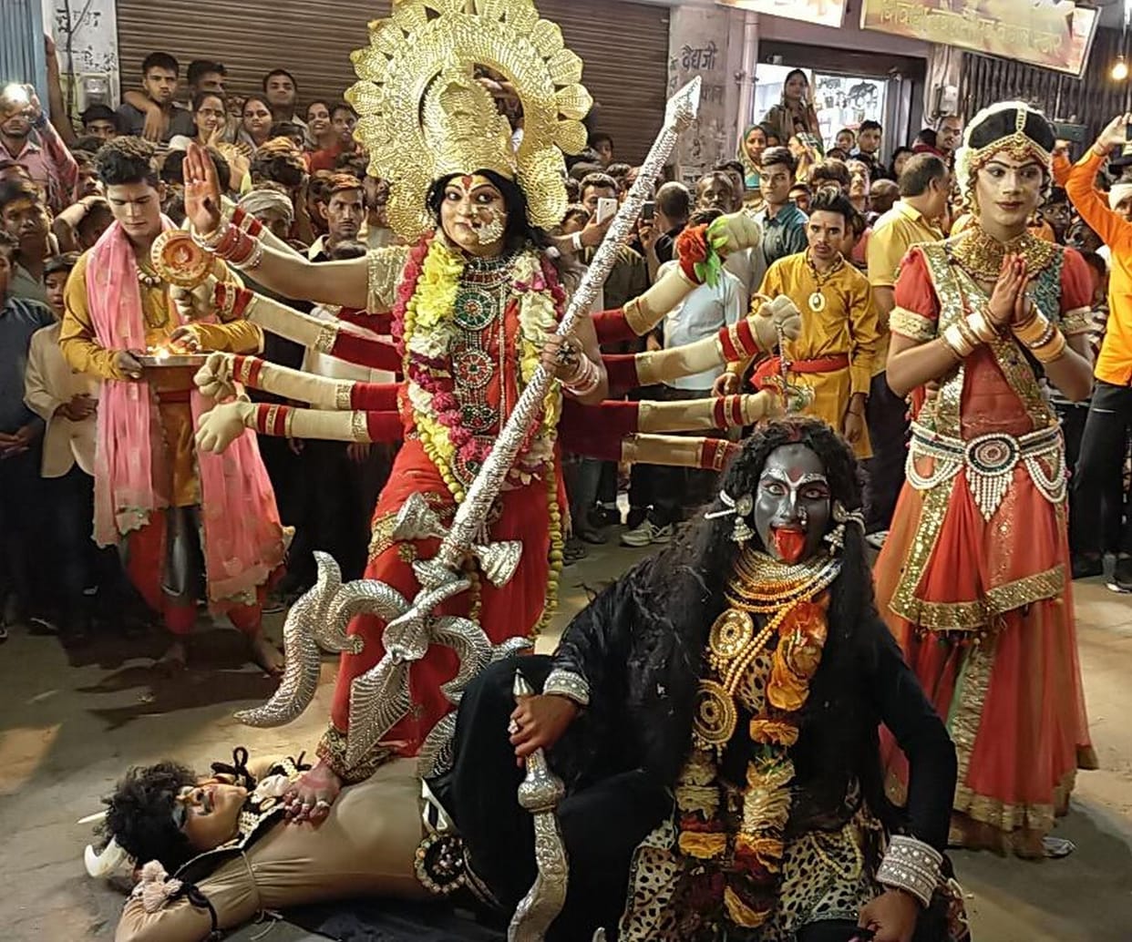 mother godess, statue, Navratra, mainpuri