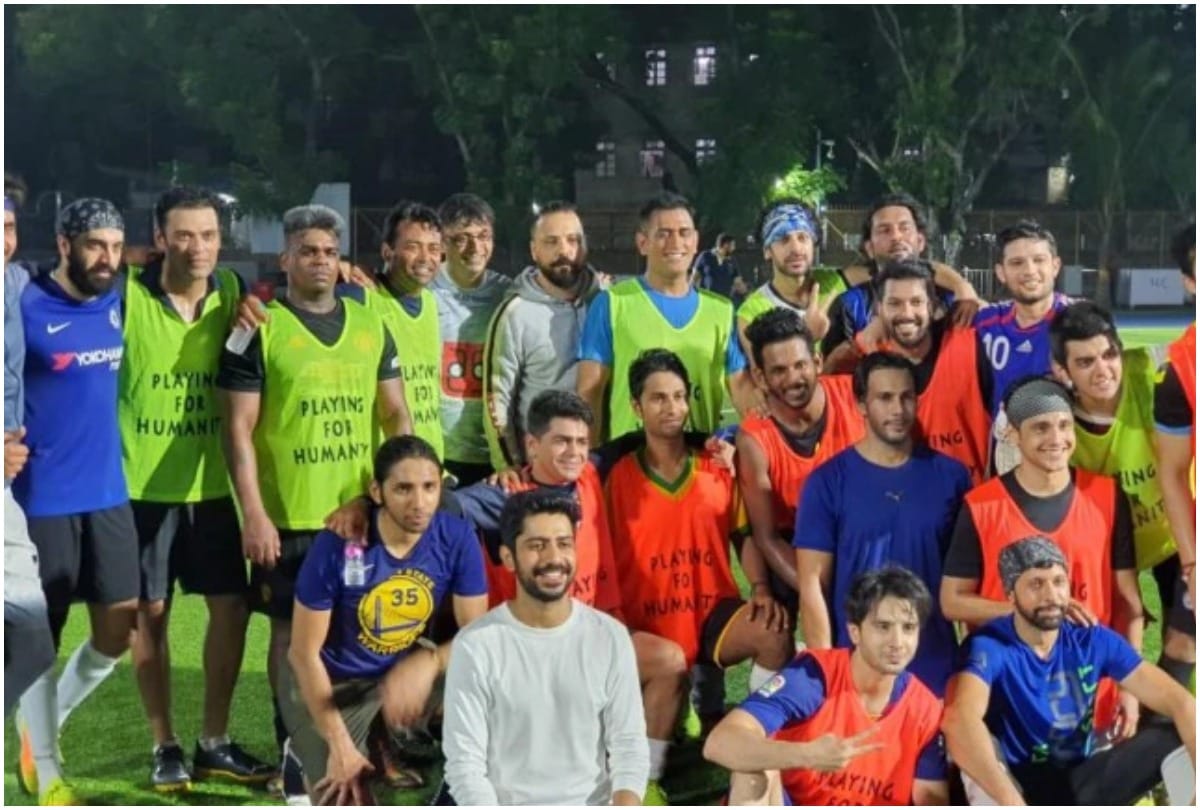 MS Dhoni Leander Paes and Arjun Kapoor come together for charity football match in Mumbai