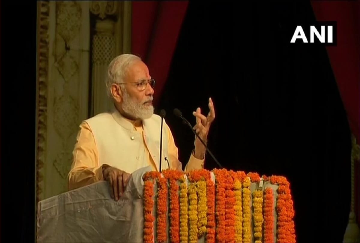 Prime Minister Narendra Modi join Dussehra function at Ram Leela grounds in Dwarka sector-10 delhi