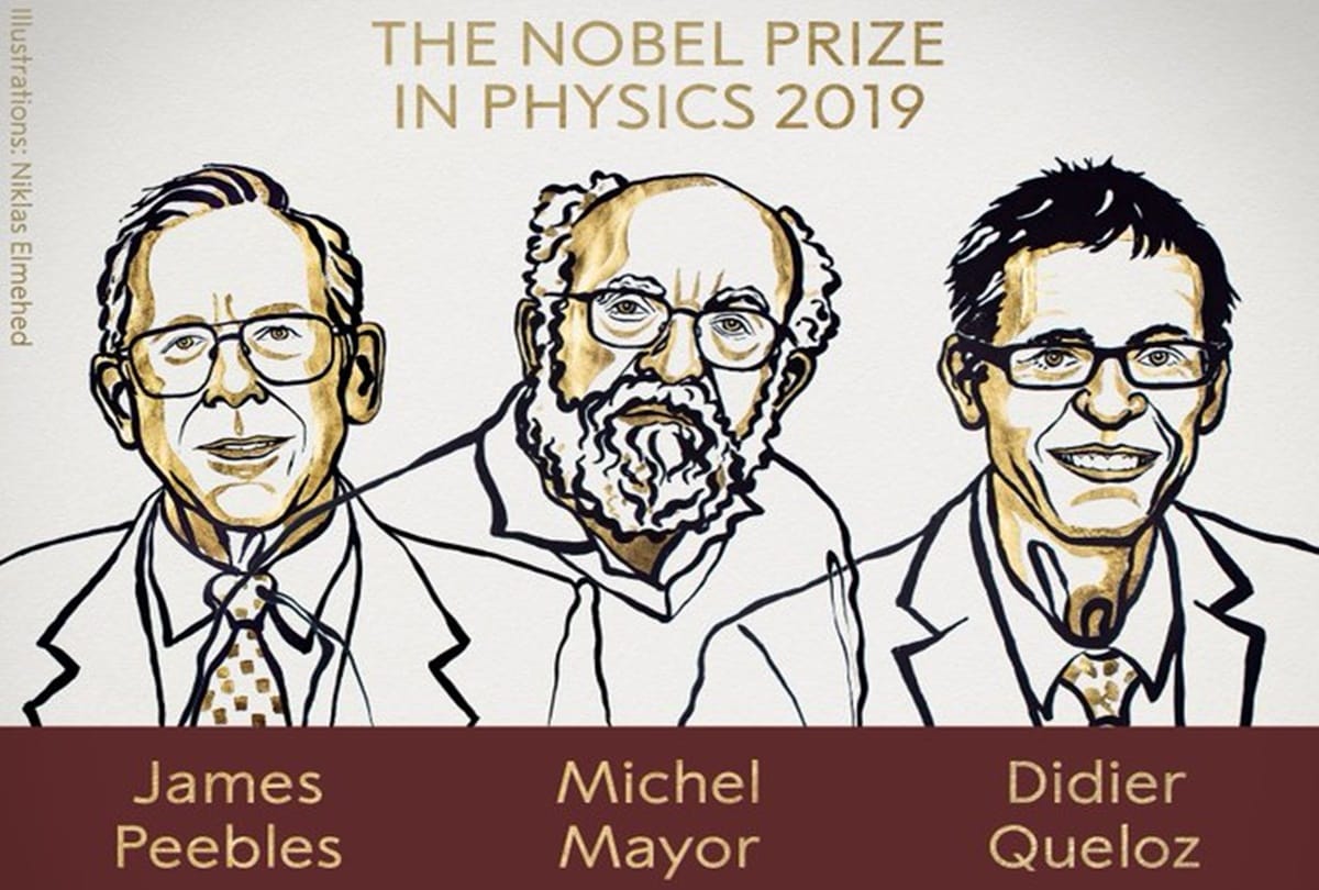 James Peebles, Michel Mayor and Didier Queloz receive Nobel Prize in Physics