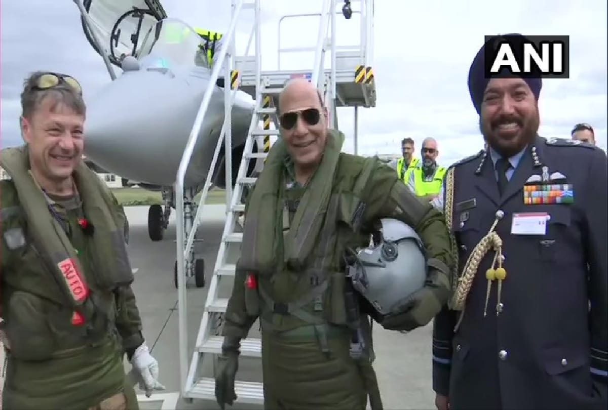 Defence Minister Rajnath Singh in France to take First Rafale Fighter Jet