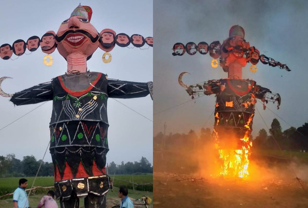 good won over evil, dushressa celebrated everywhere by burning ravan, photos