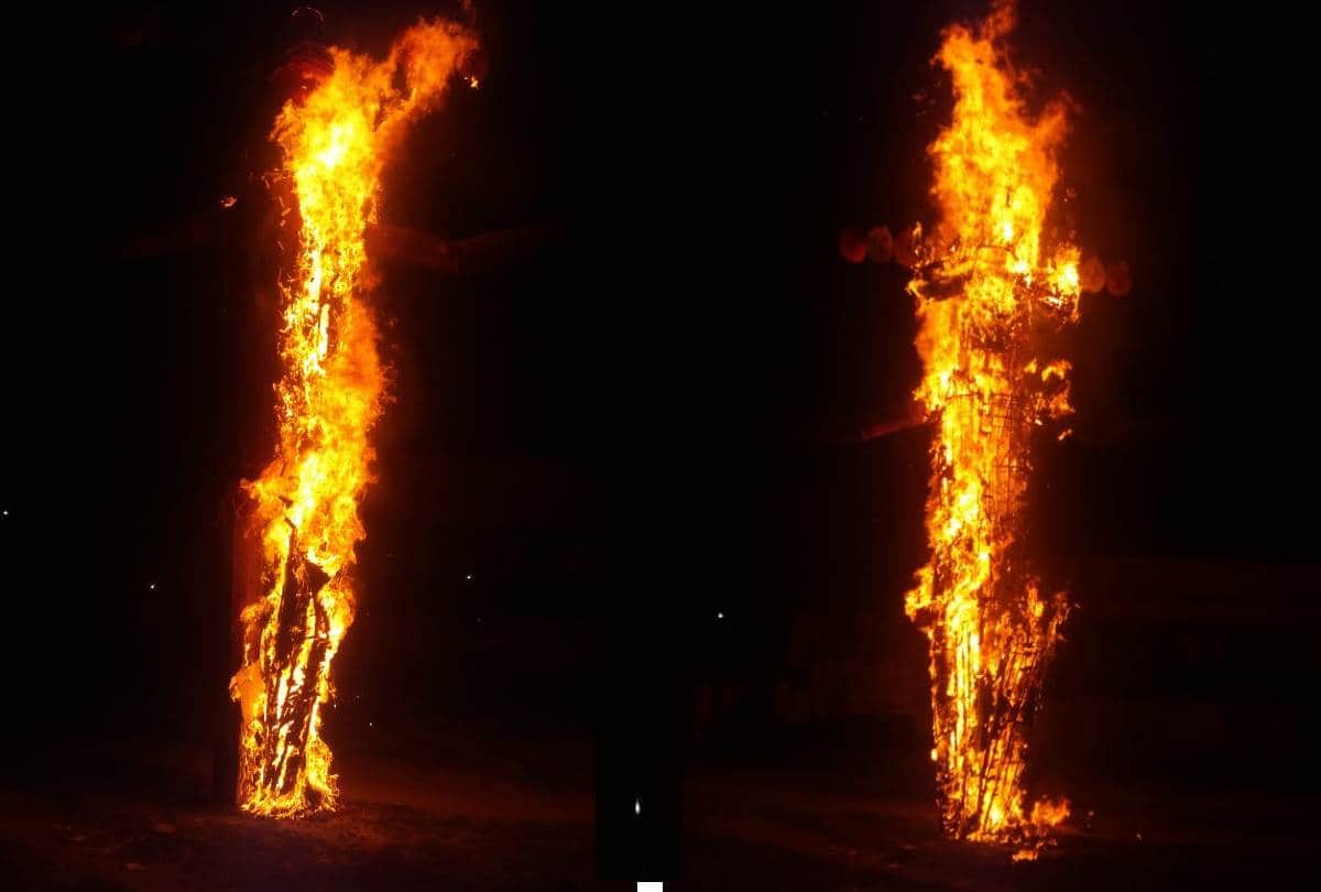 good won over evil, dushressa celebrated everywhere by burning ravan, photos