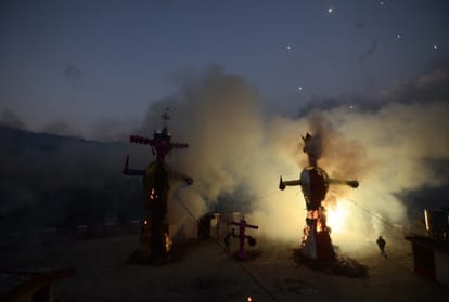 dussehra 2019: Ravana burnt on Dussehra festival in shimla city