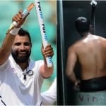 आइस बाथ लेते मोहम्मद शमी