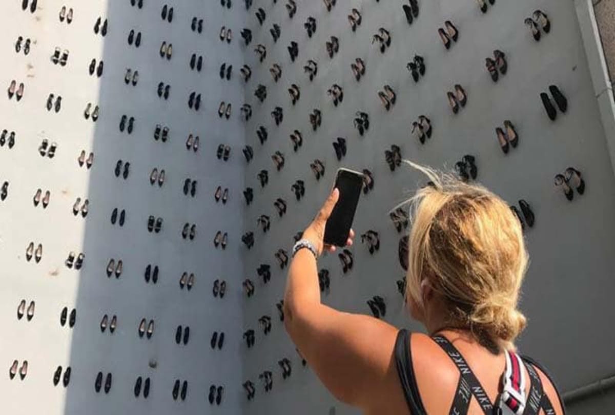 Artist Displays 440 Pairs of Heels for Women Murdered Due to Domestic Violence