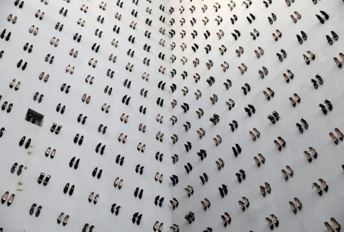 Artist Displays 440 Pairs of Heels for Women Murdered Due to Domestic Violence