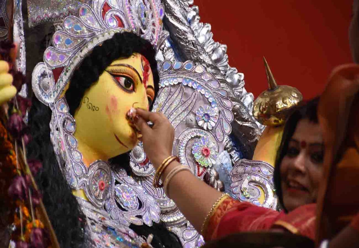 Durga Idol Immersion in kanpur uttar pradesh