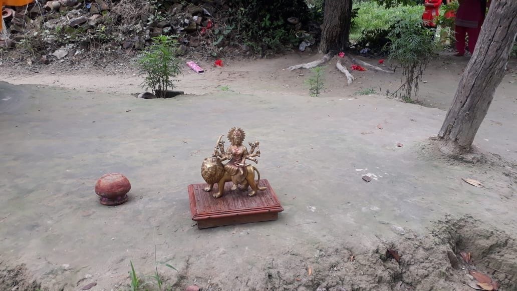 Statue of Ashtabhuji Durga found in sugarcane